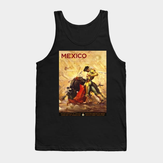 Mexico: Vintage Restored Travel Poster Print Tank Top by vintageposterco